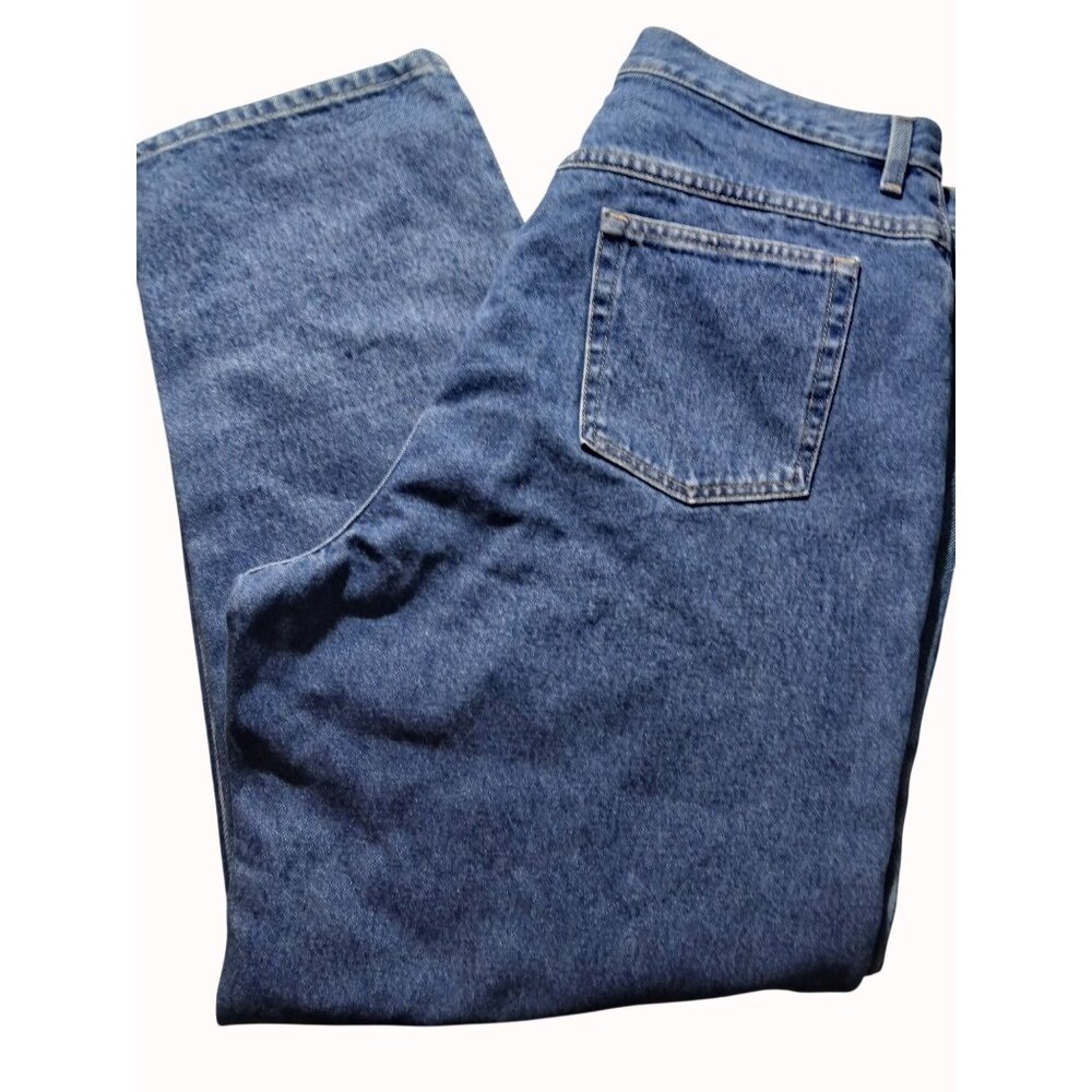 L.L.Bean Womens Original Fit Relaxed Jeans Size 20 Reg Blue Denim Made In Mexico
